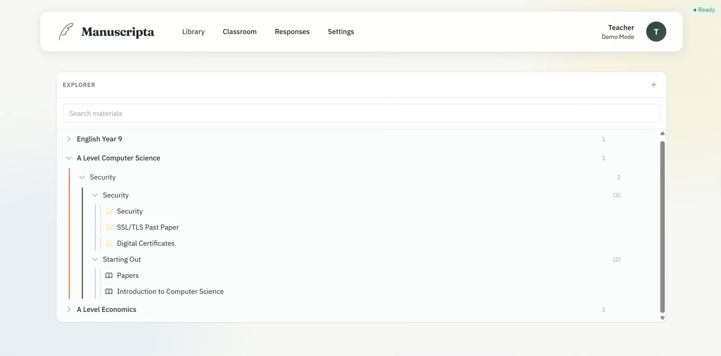 Manuscripta Windows App - Main Screen