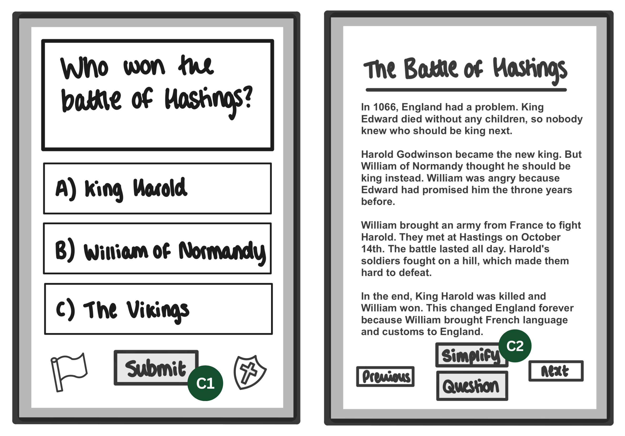 Improved Student Interface Sketch 1
